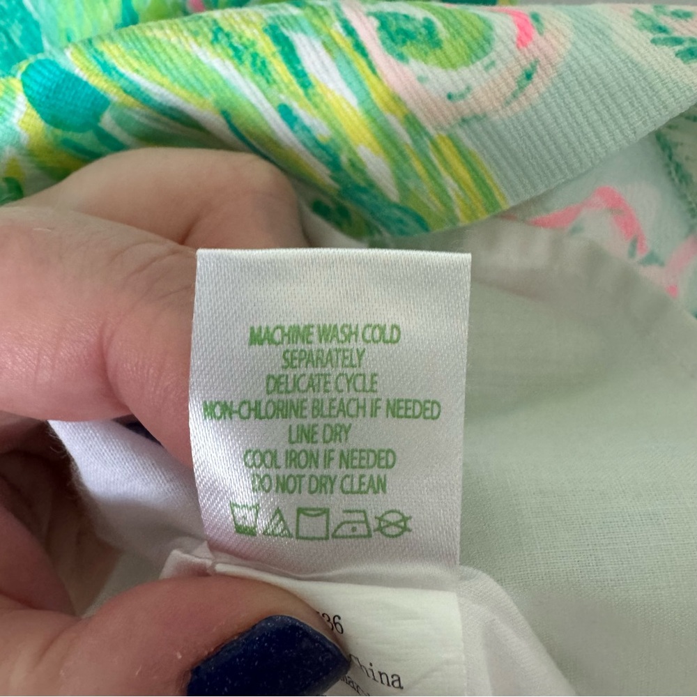 Lilly Pulitzer Mini Mila Shift Dress in Seasalt Blue on Parade Girls’ Size 12 - Picture 13 of 13